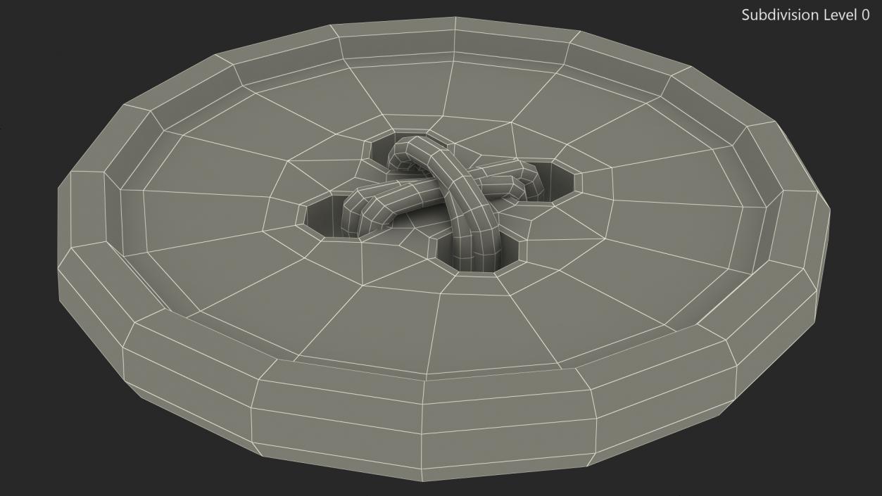 3D Button Thread model