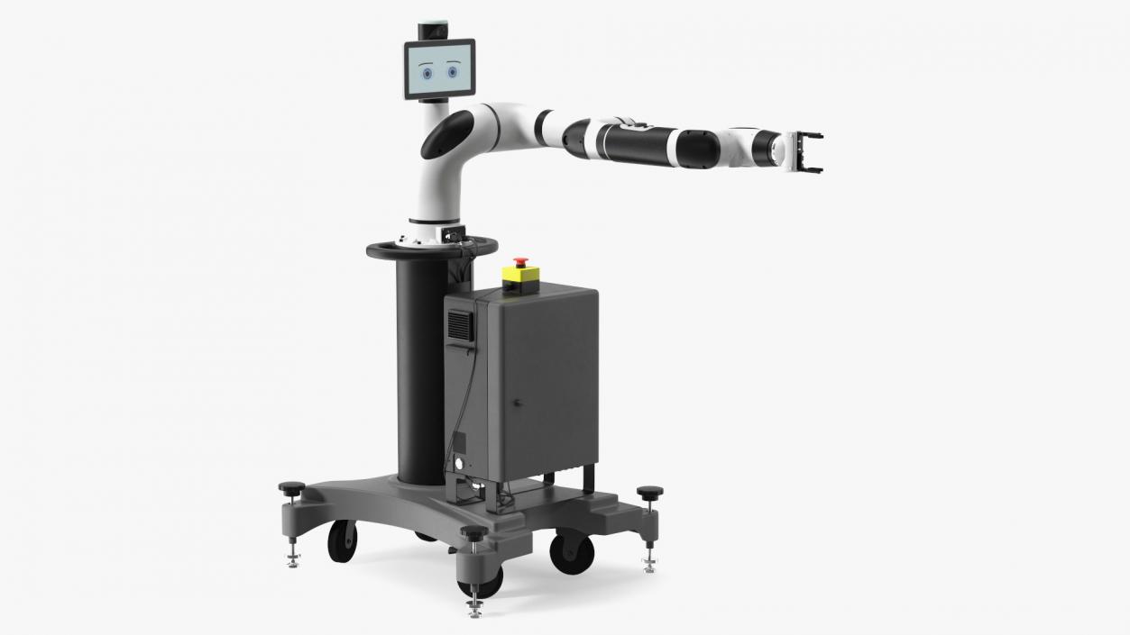 Collaborative Robot with Mobile Pedestal Rigged 3D