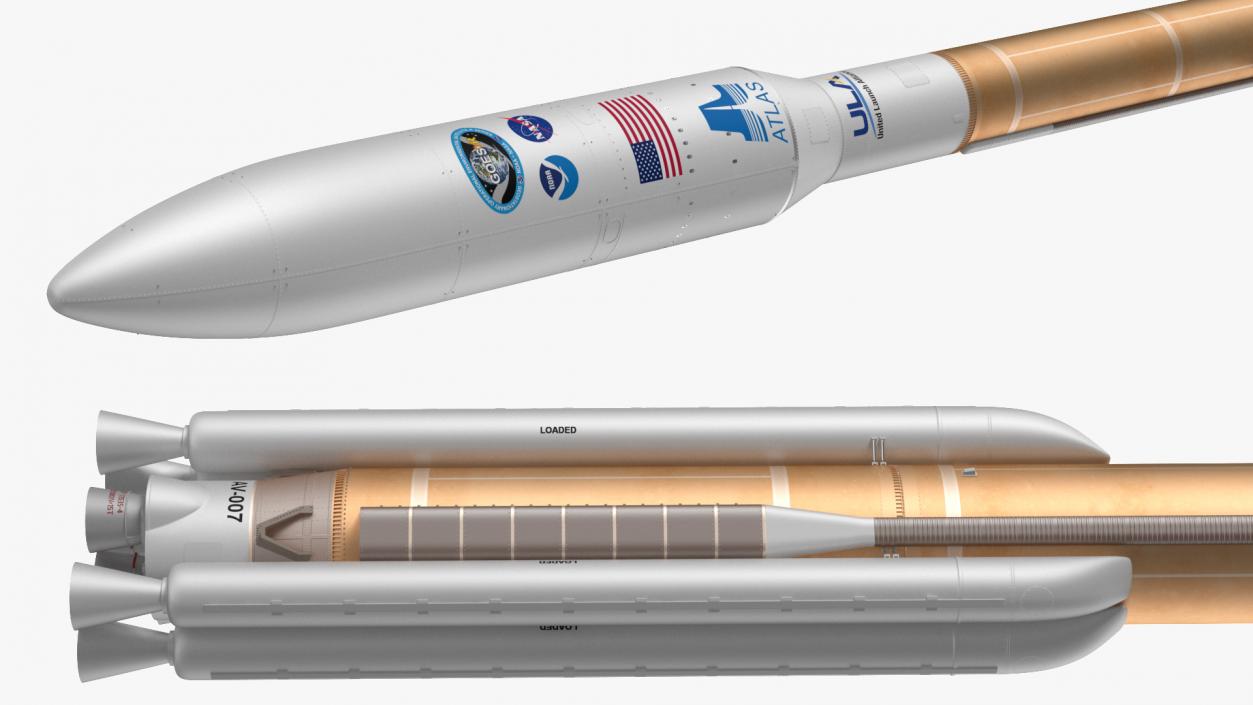 Atlas 500 Series Expendable Launch Vehicle 3D