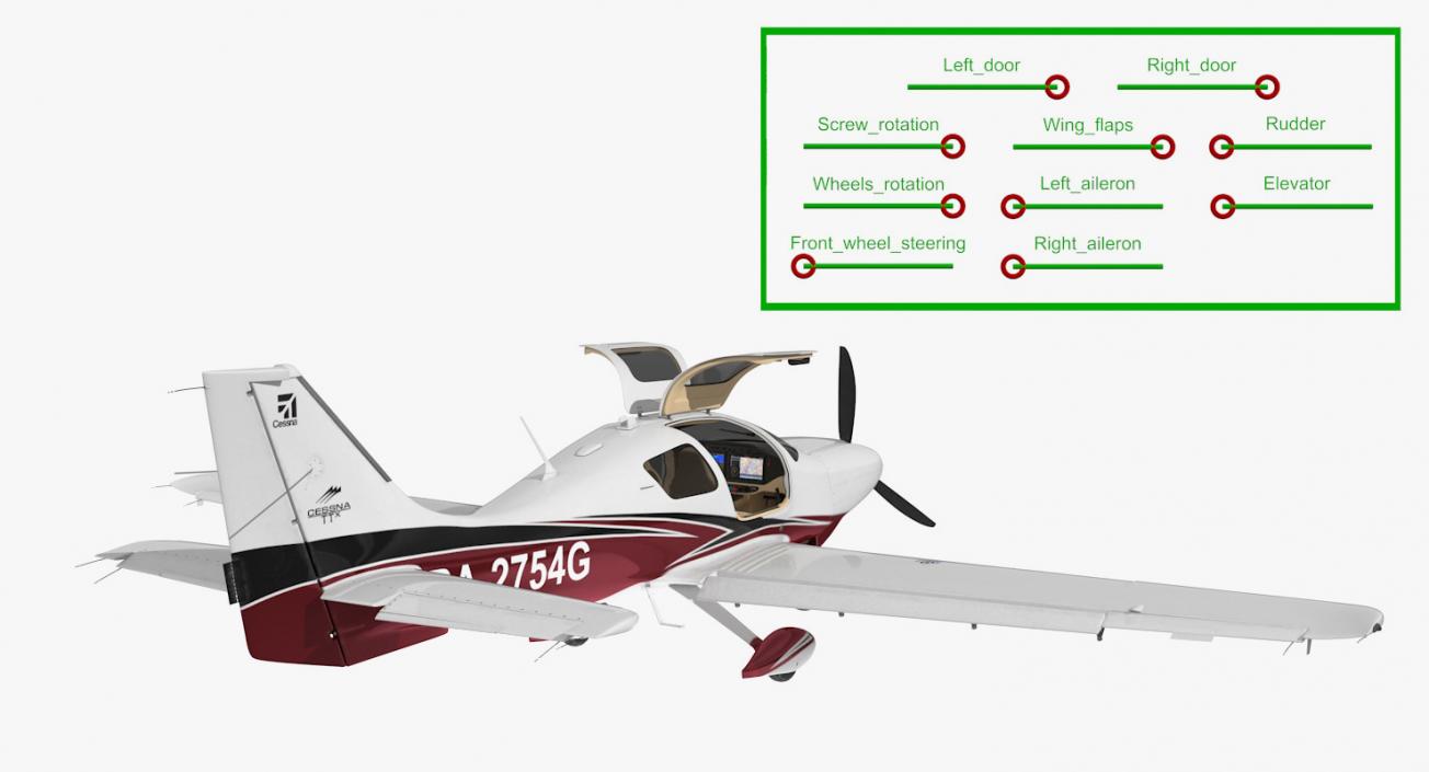 3D Cessna Corvalis TTx Rigged