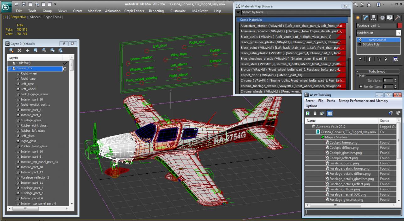 3D Cessna Corvalis TTx Rigged