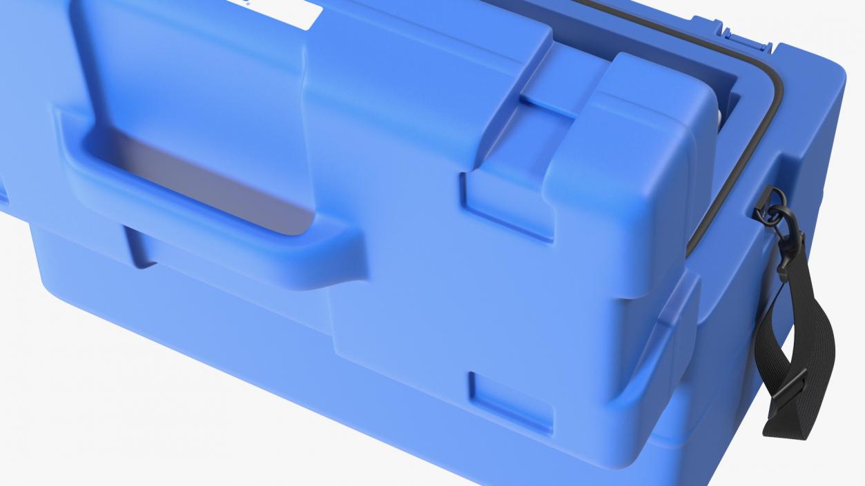 3D Open Vaccine Transport Box Blue