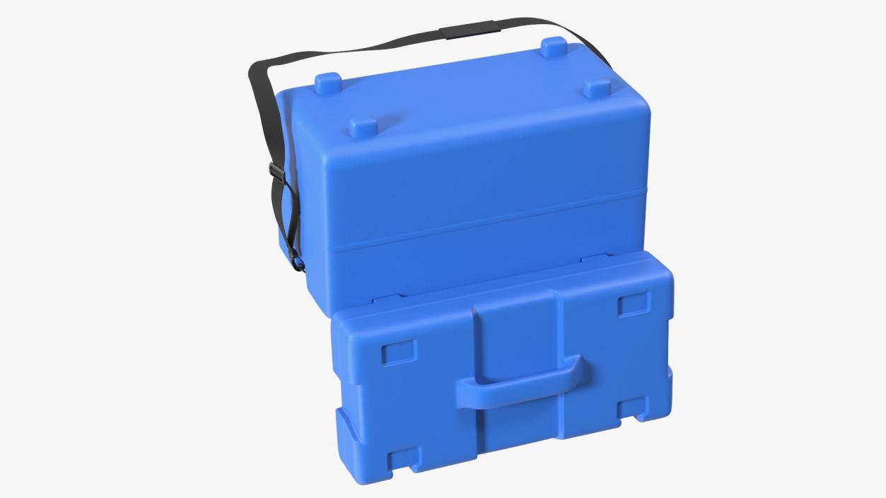 3D Open Vaccine Transport Box Blue