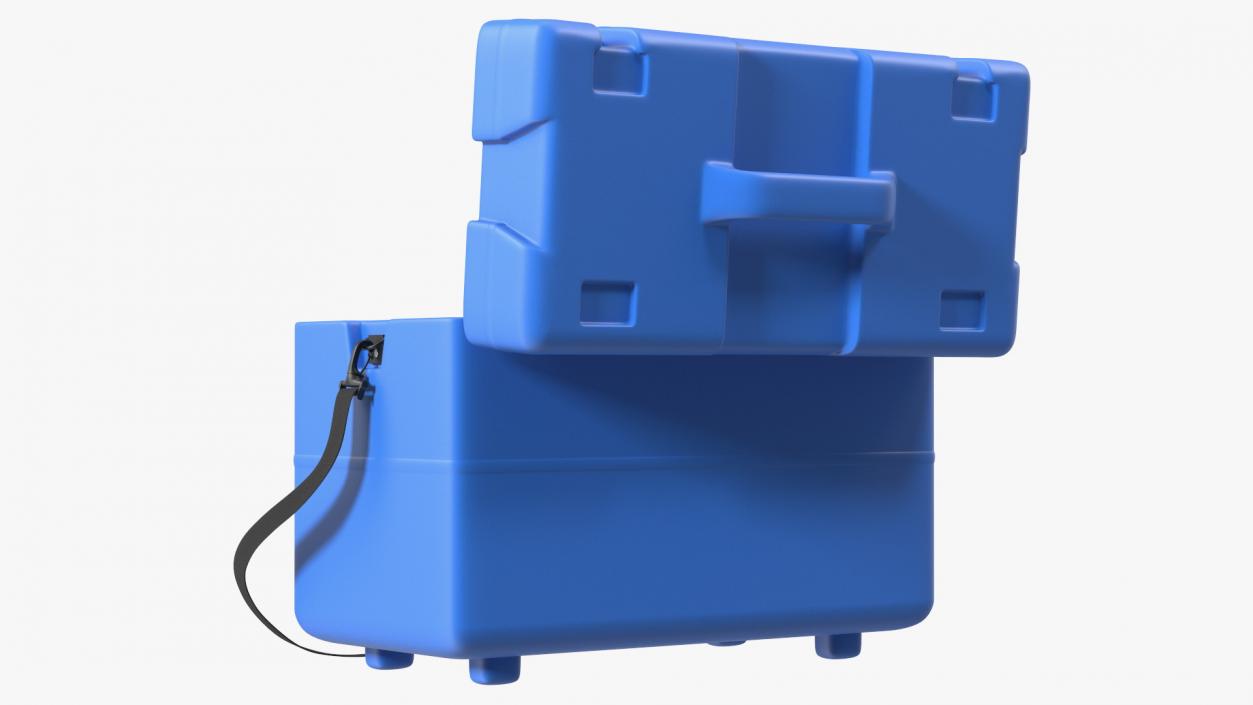 3D Open Vaccine Transport Box Blue