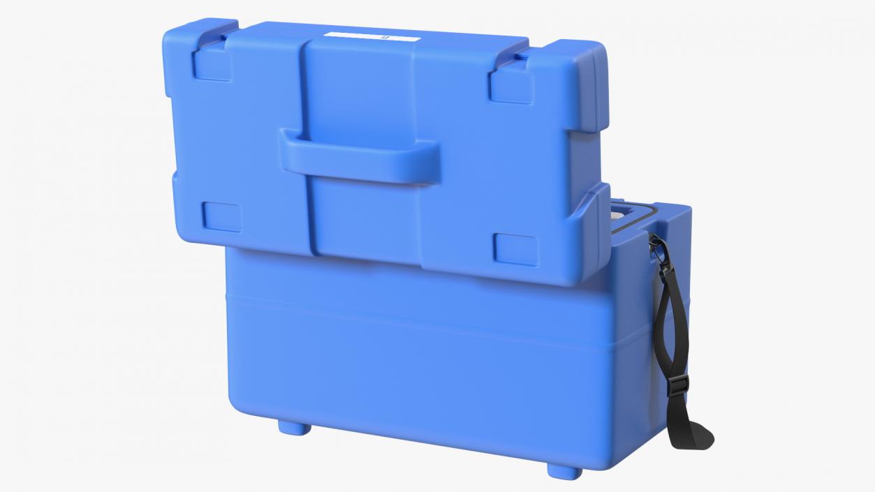 3D Open Vaccine Transport Box Blue