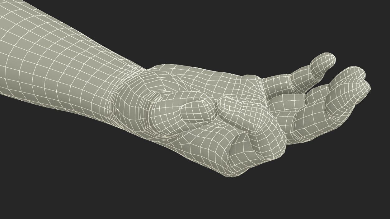 3D Man Hand OK Pose