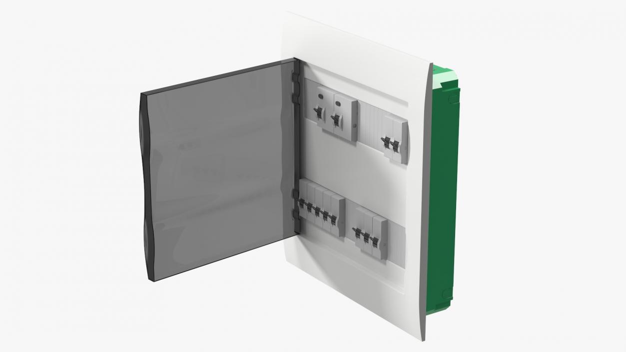 Electrical Enclosure with Circuit Breakers 3D