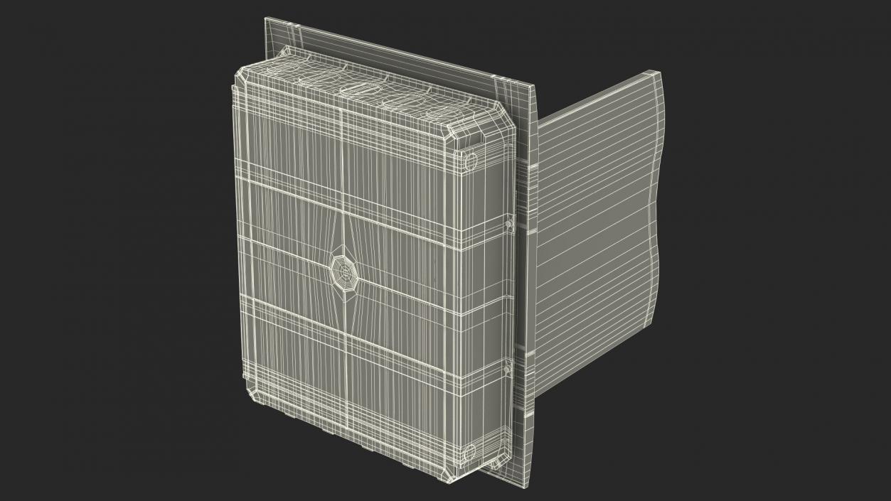 Electrical Enclosure with Circuit Breakers 3D