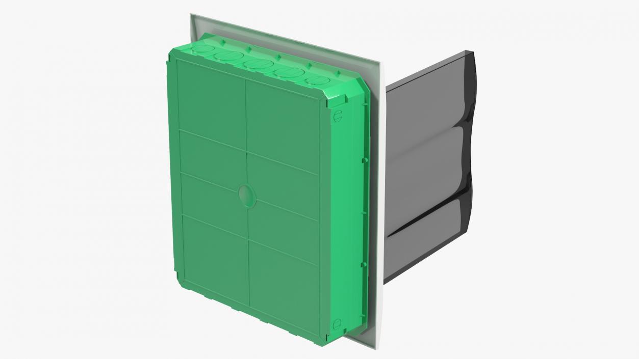 Electrical Enclosure with Circuit Breakers 3D