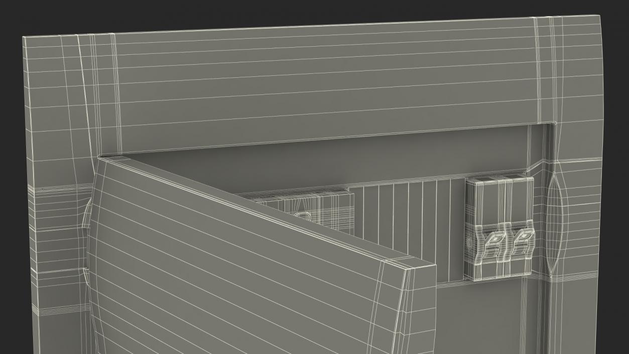 Electrical Enclosure with Circuit Breakers 3D