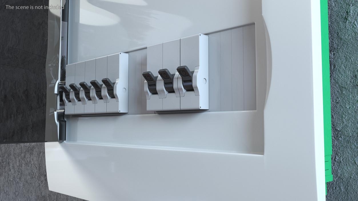 Electrical Enclosure with Circuit Breakers 3D