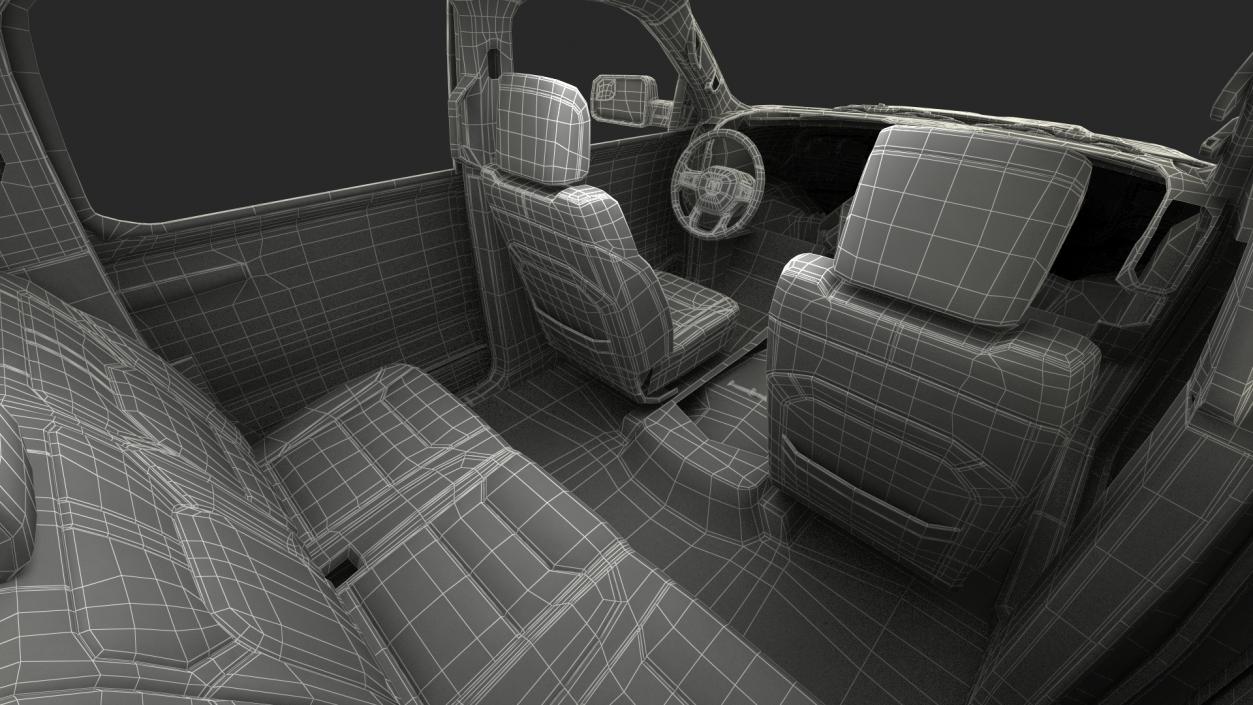 3D Crew Cab Dodge RAM 1500 No Bed Simple Interior