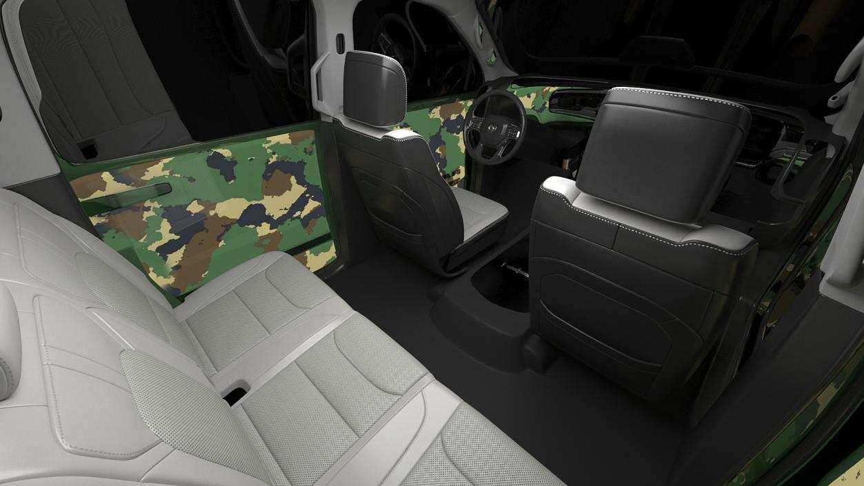 3D Crew Cab Dodge RAM 1500 No Bed Simple Interior