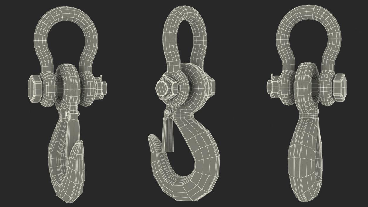 Hook with Shackle 3D