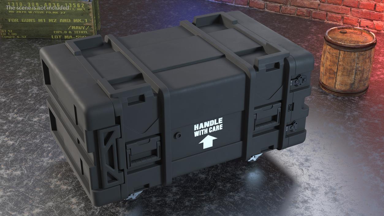 3D Military Surplus Storage Container with Wheels