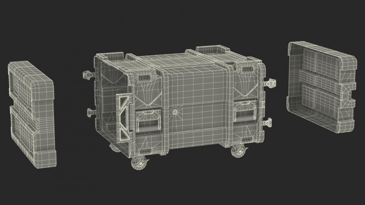 3D Military Surplus Storage Container with Wheels