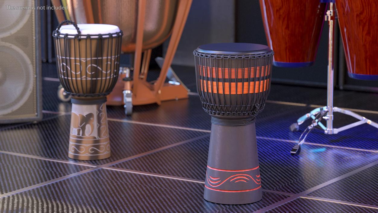 3D Wood Djembe