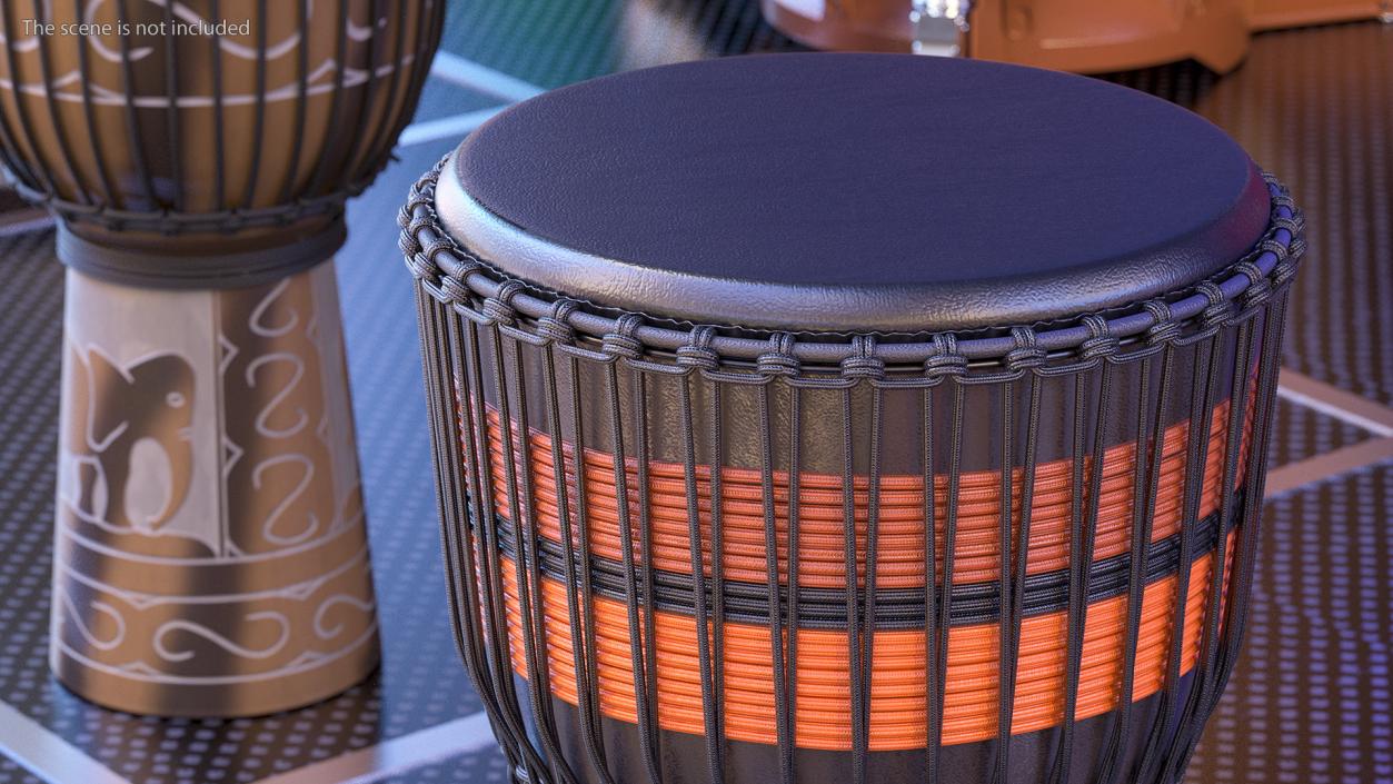 3D Wood Djembe