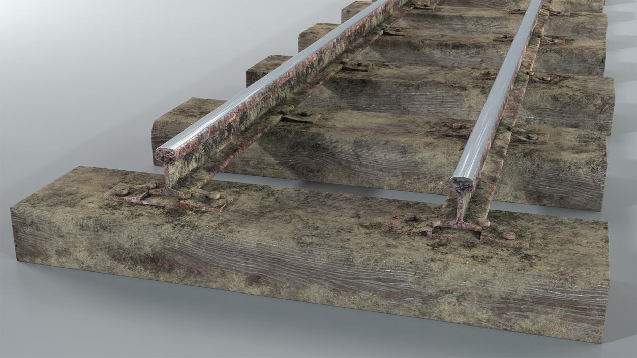 3D Mining Railway Section Dusty model