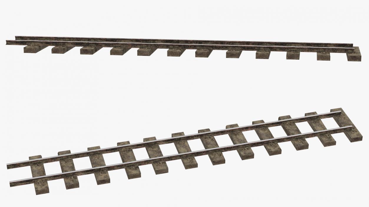 3D Mining Railway Section Dusty model