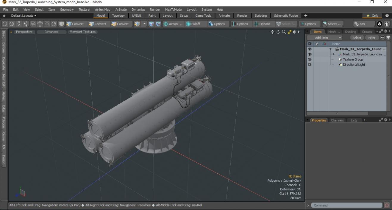 Mark 32 Torpedo Launching System 3D