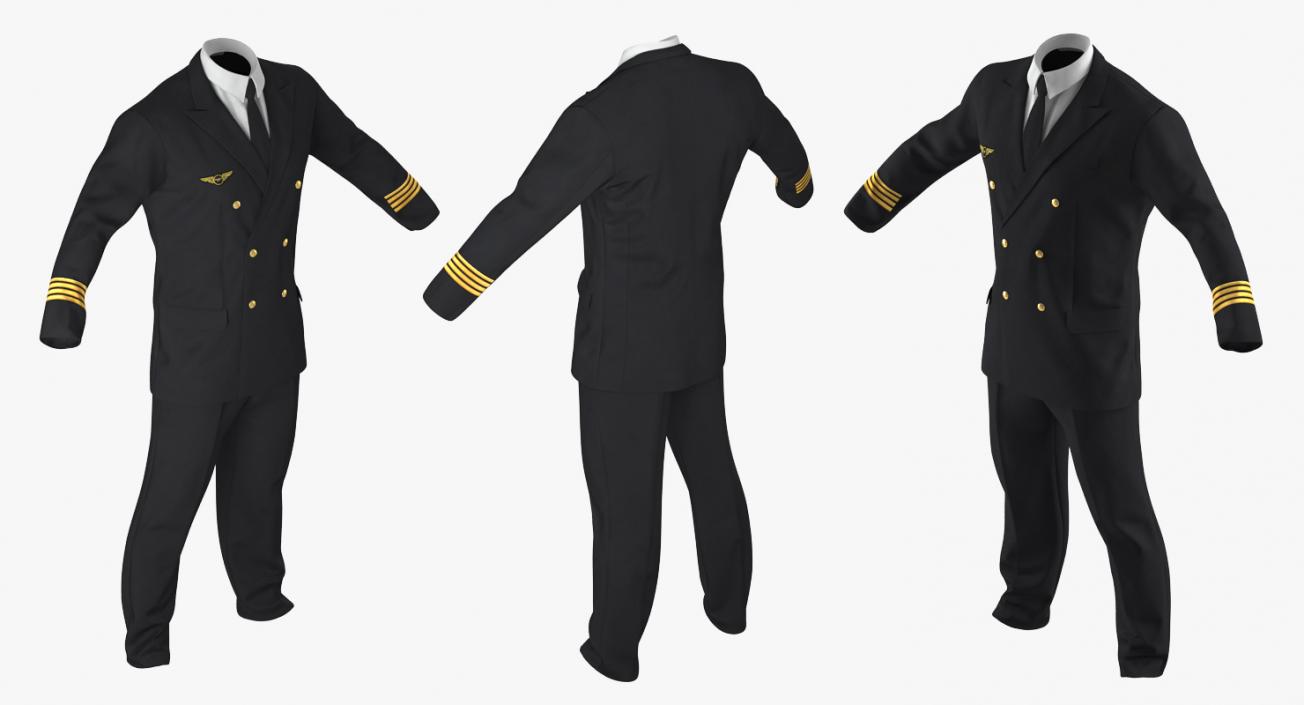 3D Airline Pilot Suit model