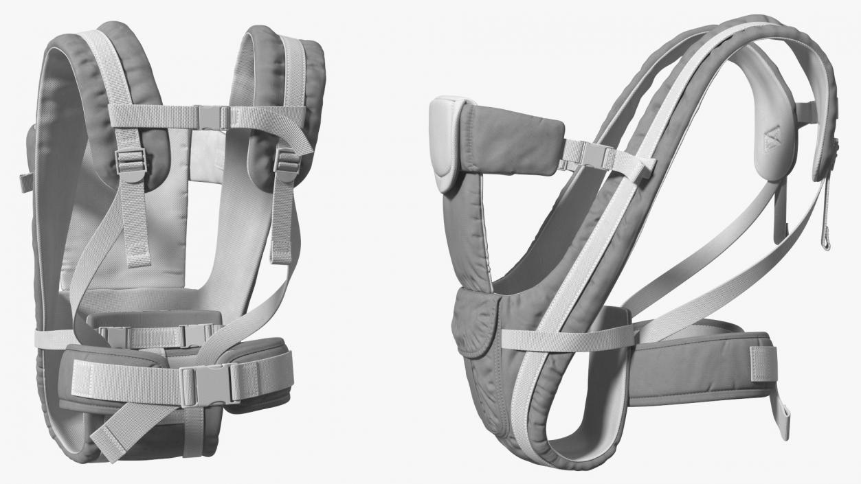 3D Adjustable Infant Carrier Grey Straight Position model