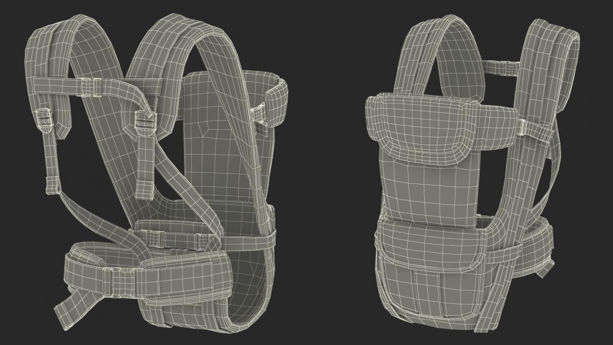 3D Adjustable Infant Carrier Grey Straight Position model