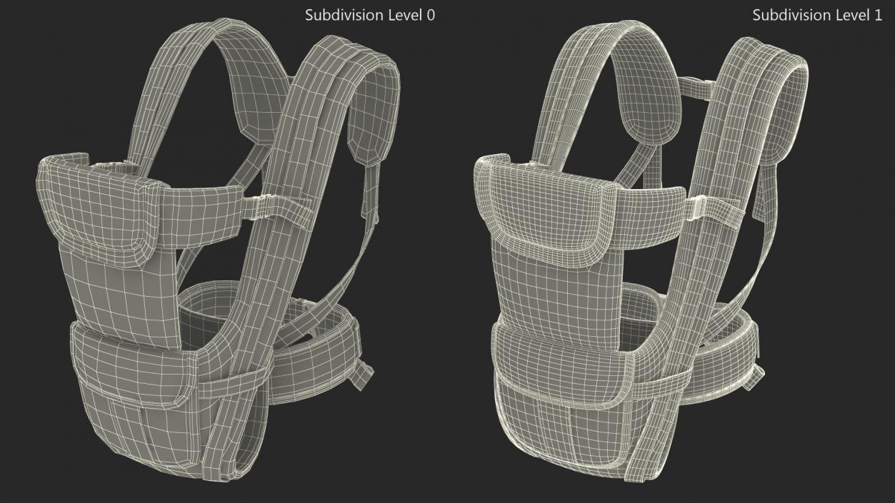 3D Adjustable Infant Carrier Grey Straight Position model