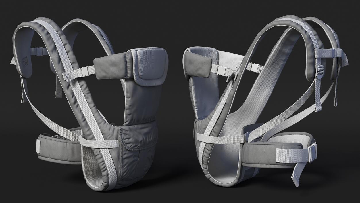 3D Adjustable Infant Carrier Grey Straight Position model