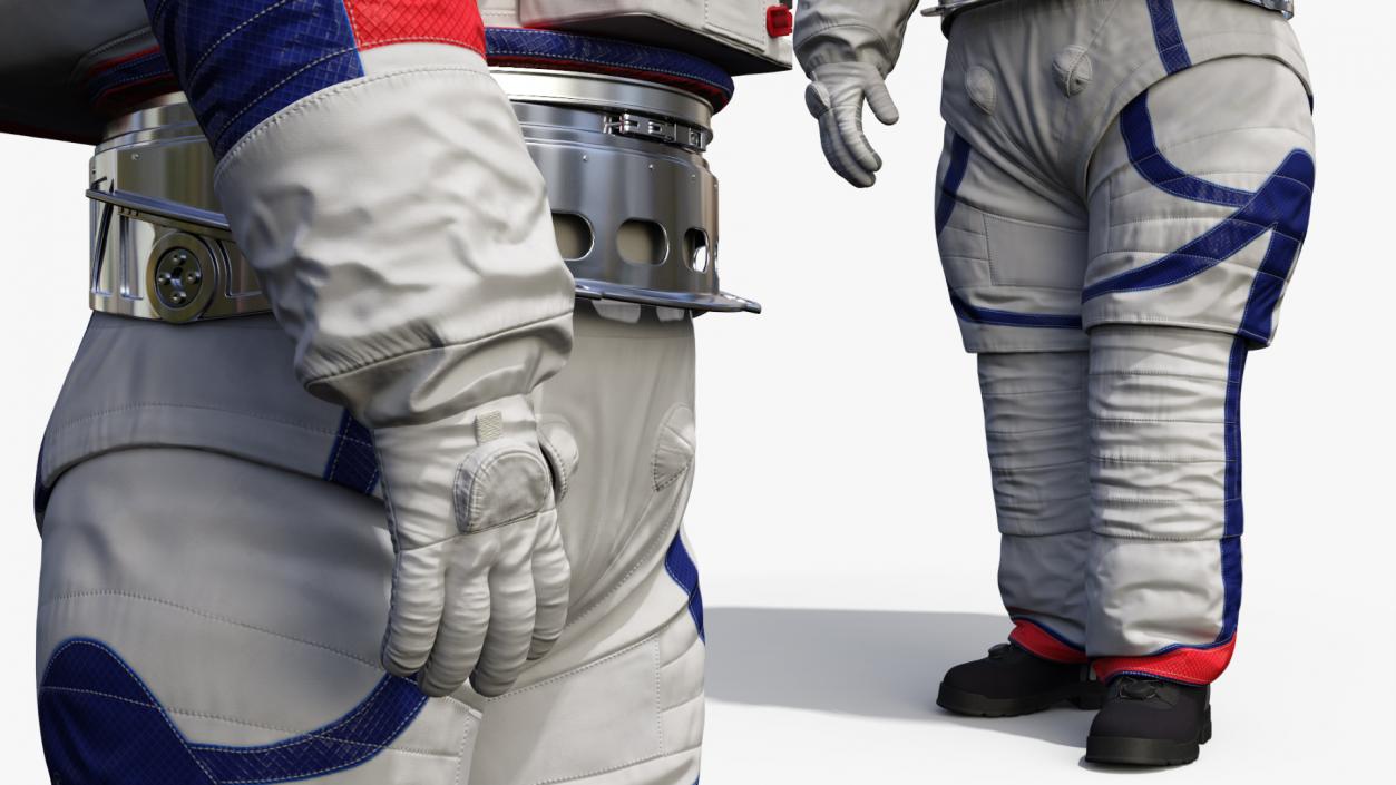 3D Female Astronaut Spacesuit NASA xEMU Greetings Pose