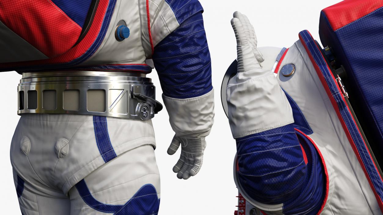 3D Female Astronaut Spacesuit NASA xEMU Greetings Pose