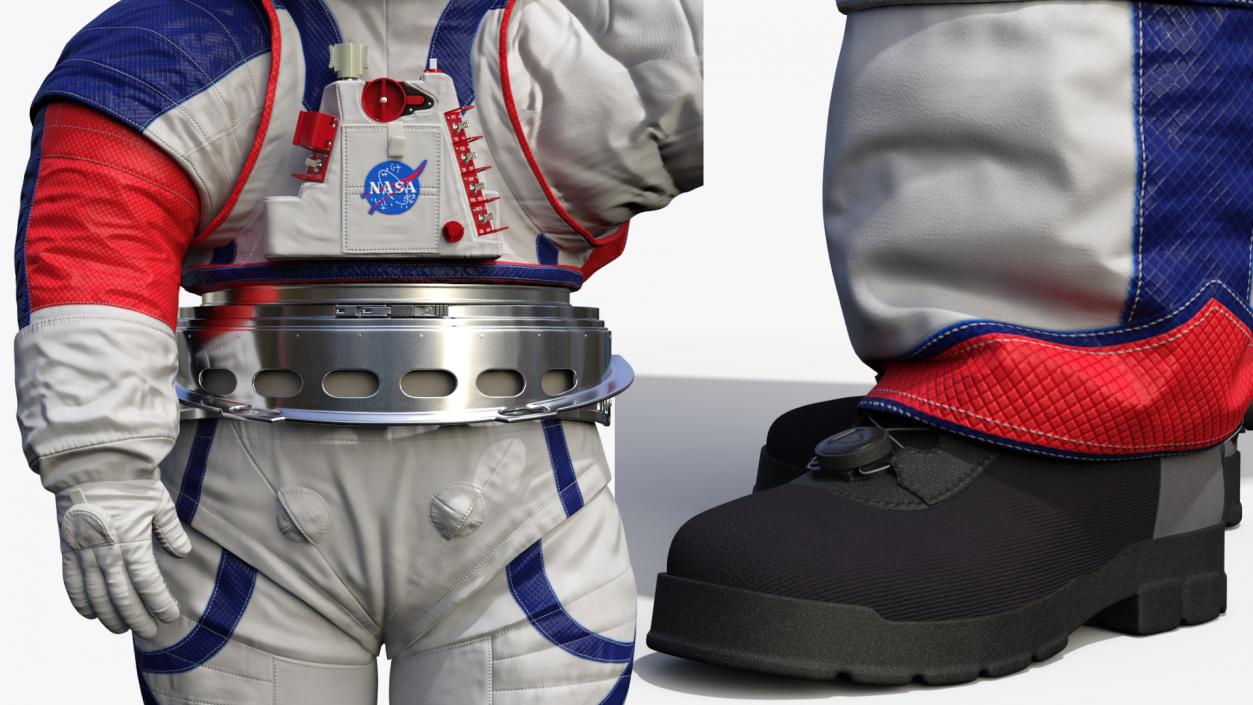 3D Female Astronaut Spacesuit NASA xEMU Greetings Pose