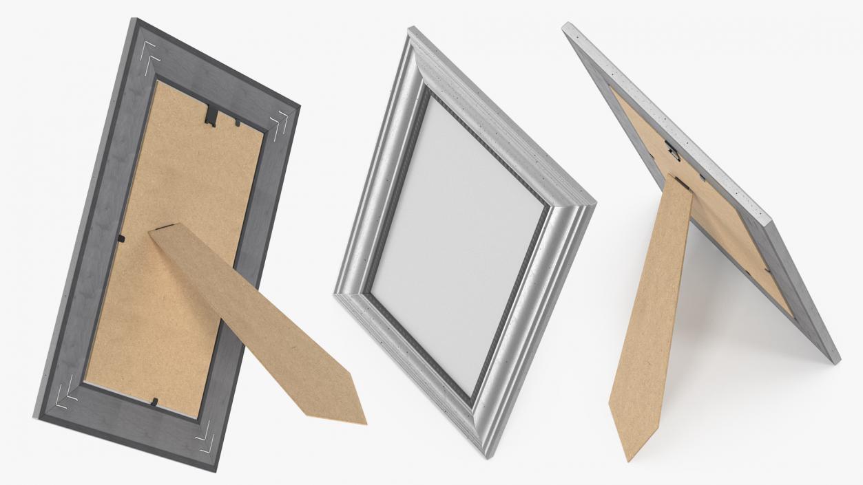 3D Silver Photo Frame model