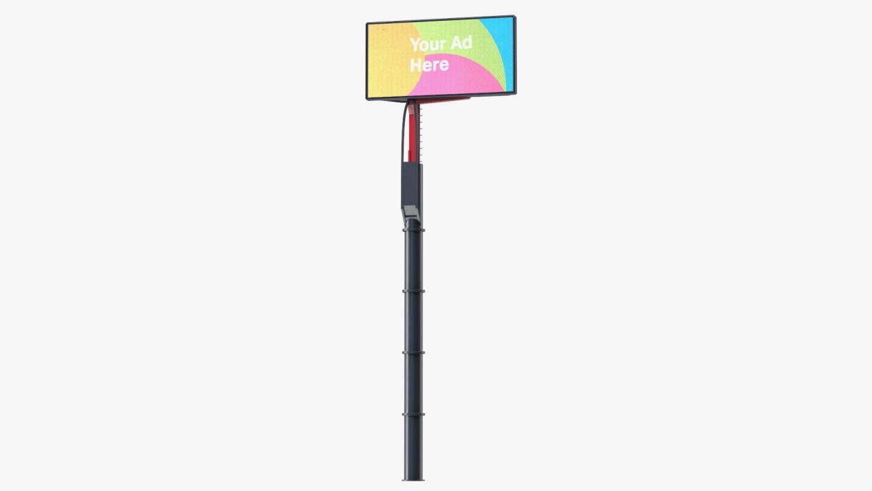 Single Sided Digital Billboard 6x3 3D model