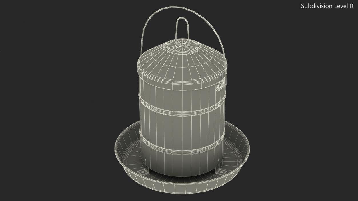 Tuff Stuff Galvanized Poultry Feeder 27Lbs 3D