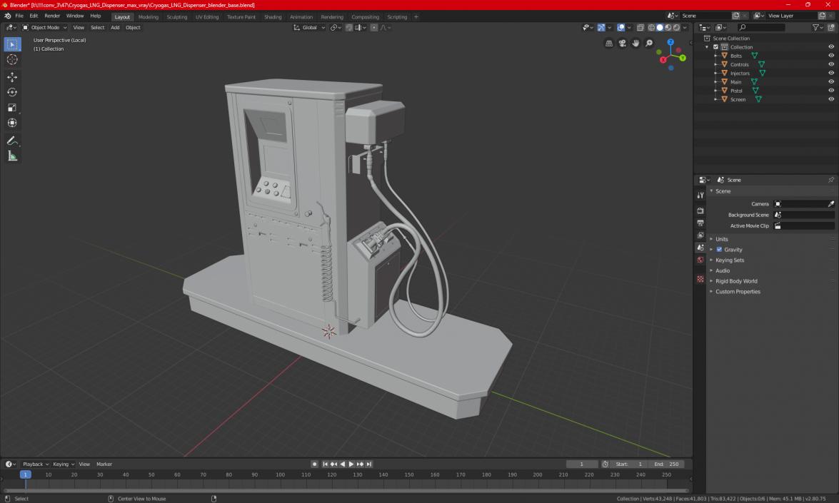 3D Uestco Liquified Natural Gas Dispenser model