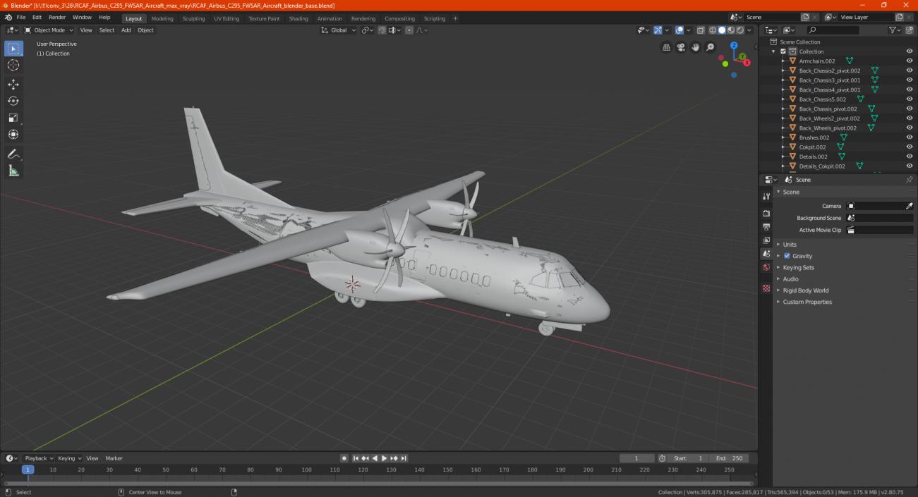 3D RCAF Airbus C295 FWSAR Aircraft