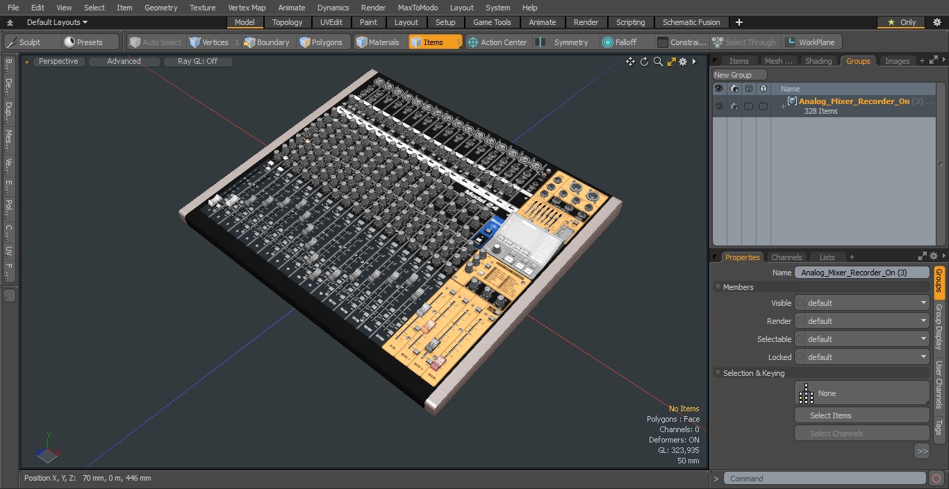 Analog Mixer Recorder On 3D model