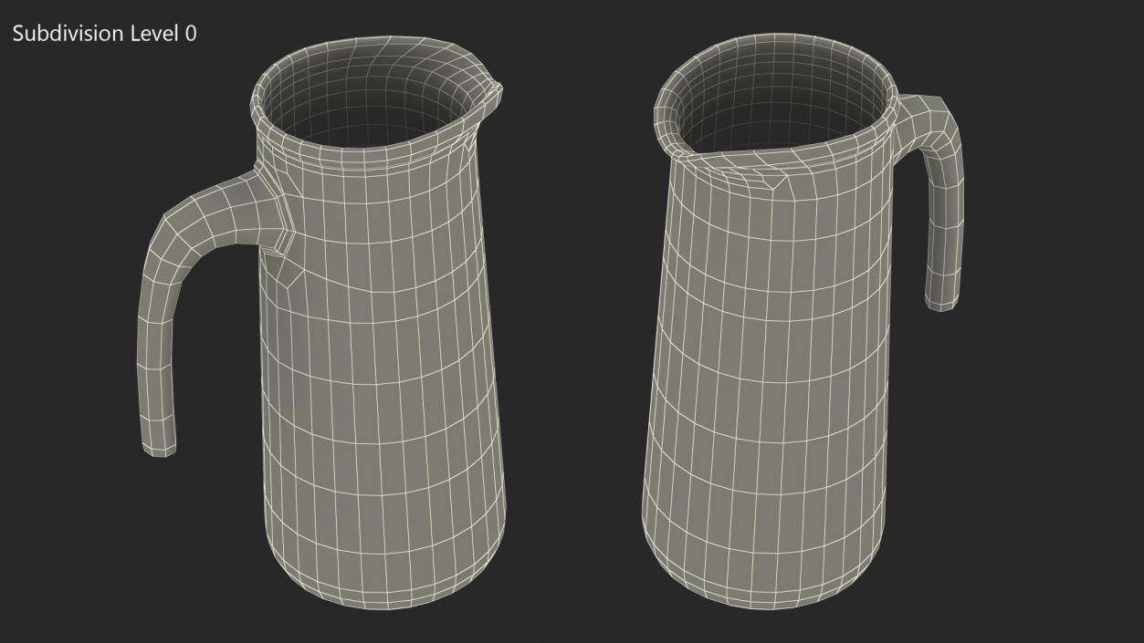 3D Glass Straight Jug model