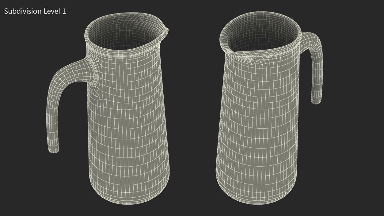 3D Glass Straight Jug model