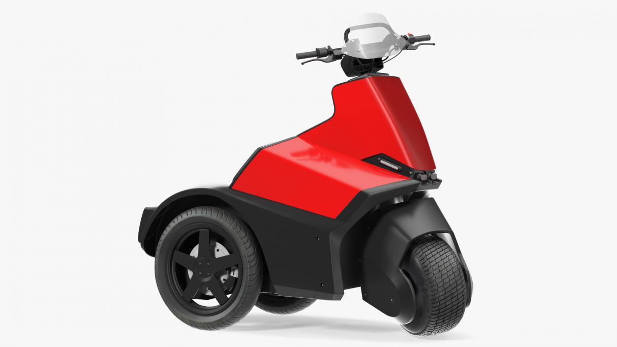 Electric Bike Red Rigged 3D model