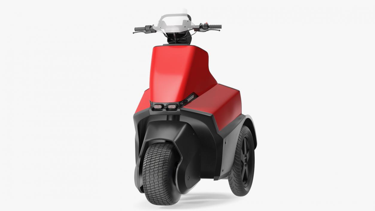 Electric Bike Red Rigged 3D model