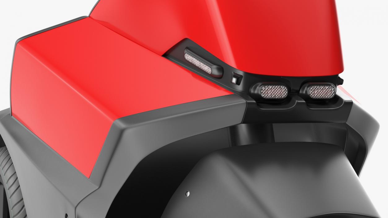 Electric Bike Red Rigged 3D model