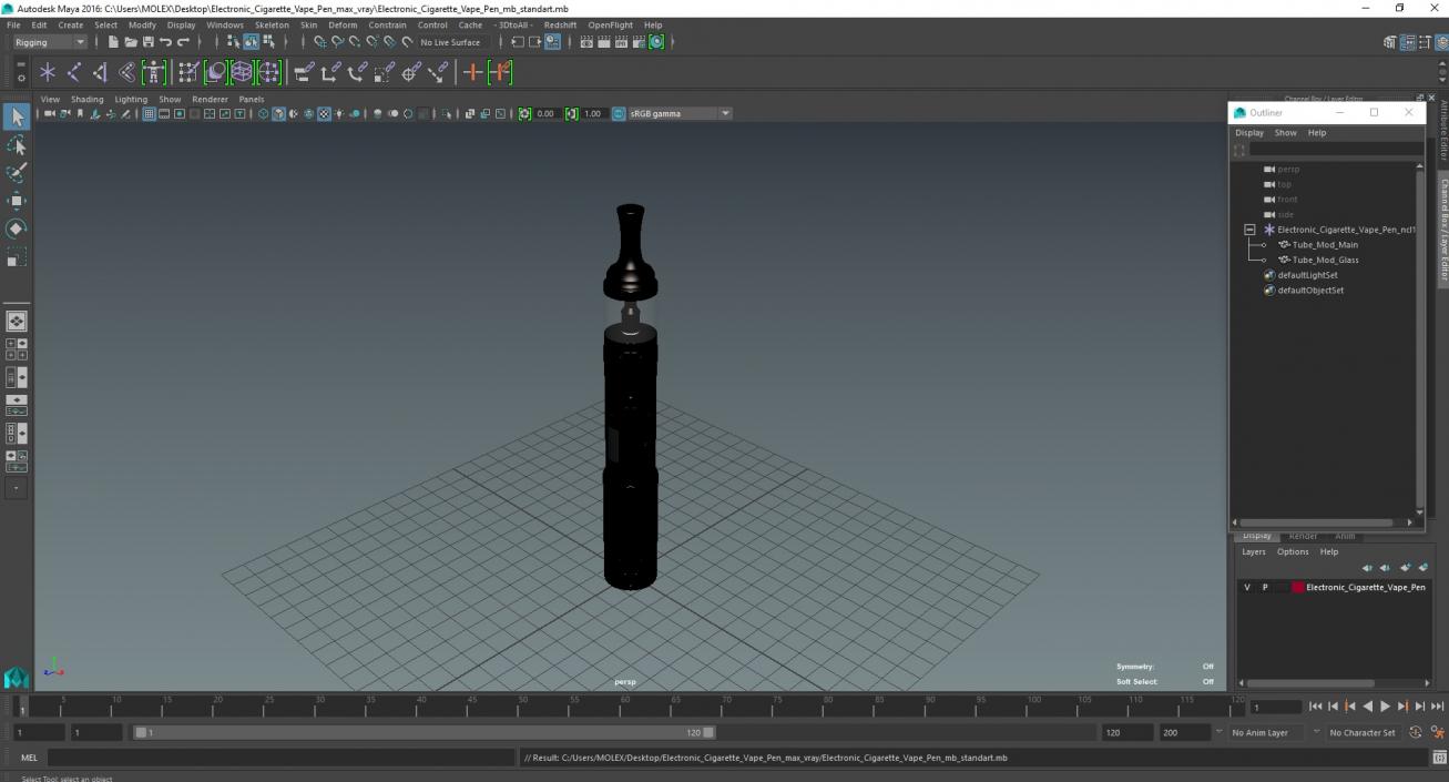 Electronic Cigarette Vape Pen 3D model