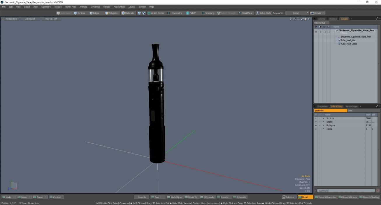 Electronic Cigarette Vape Pen 3D model