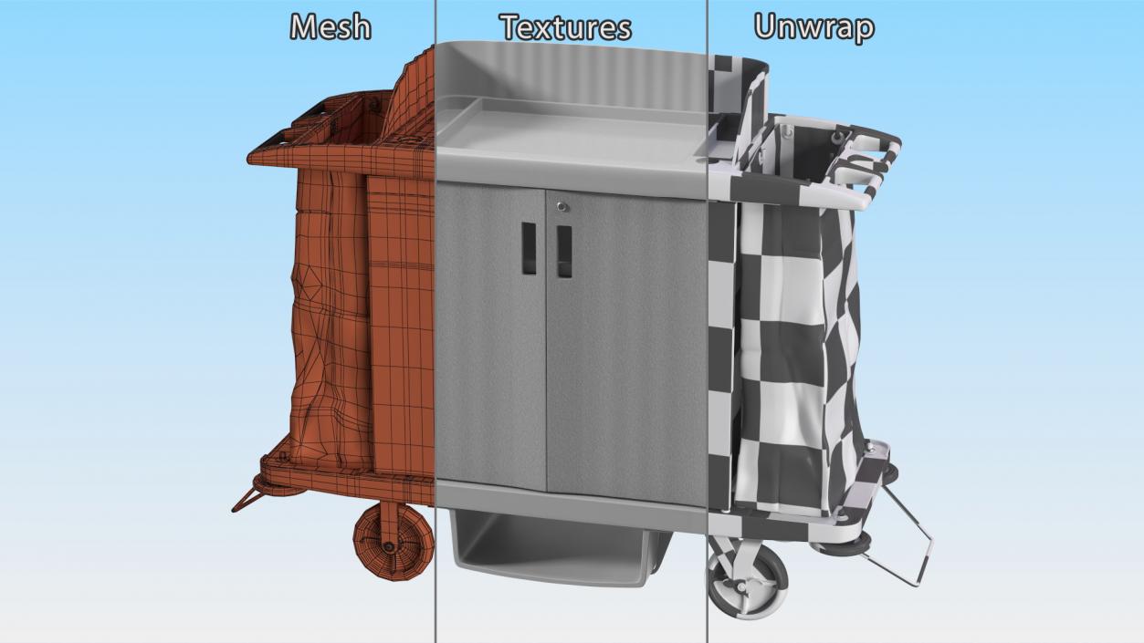 Housekeeping Carts Collection 3D model