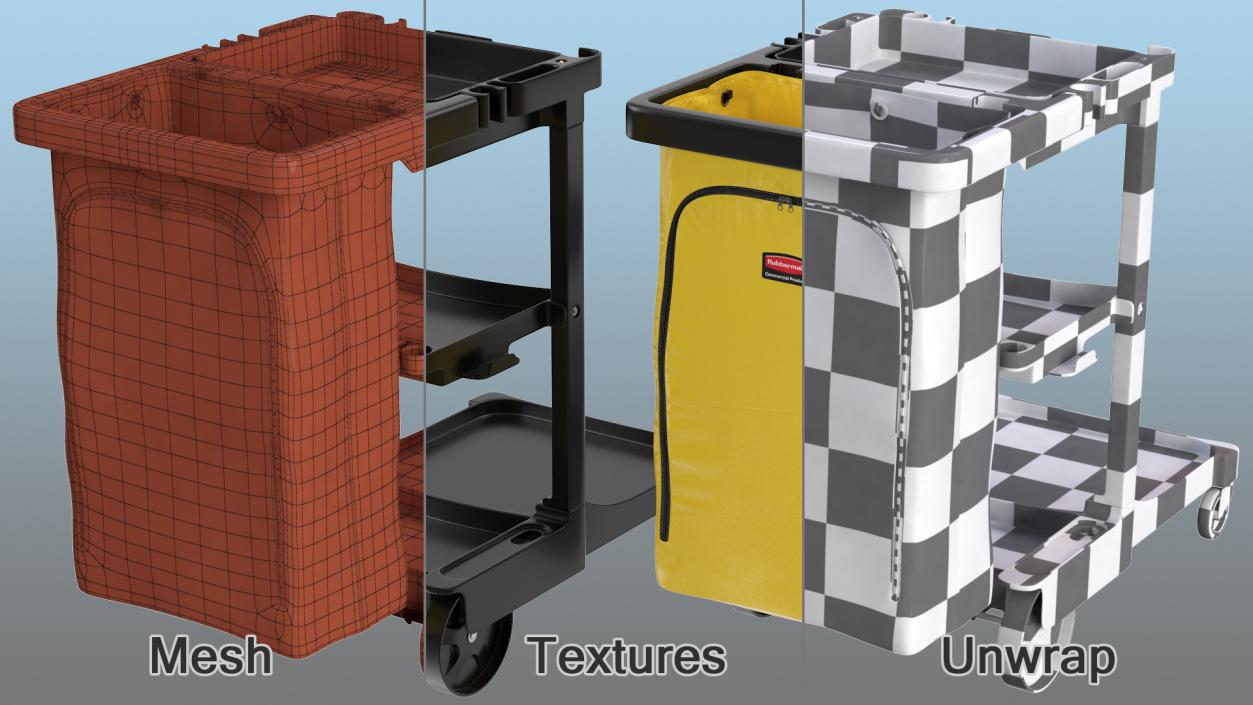 Housekeeping Carts Collection 3D model