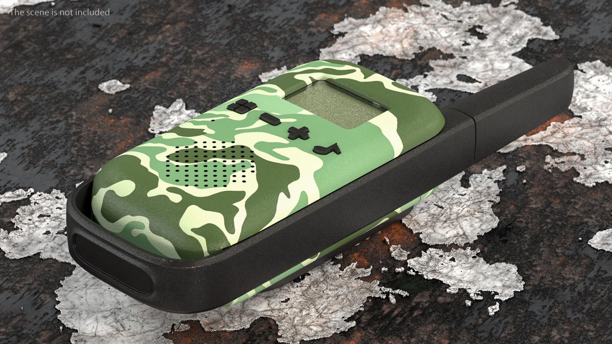 Walkie Talkie Portable Radio Camouflage 3D model