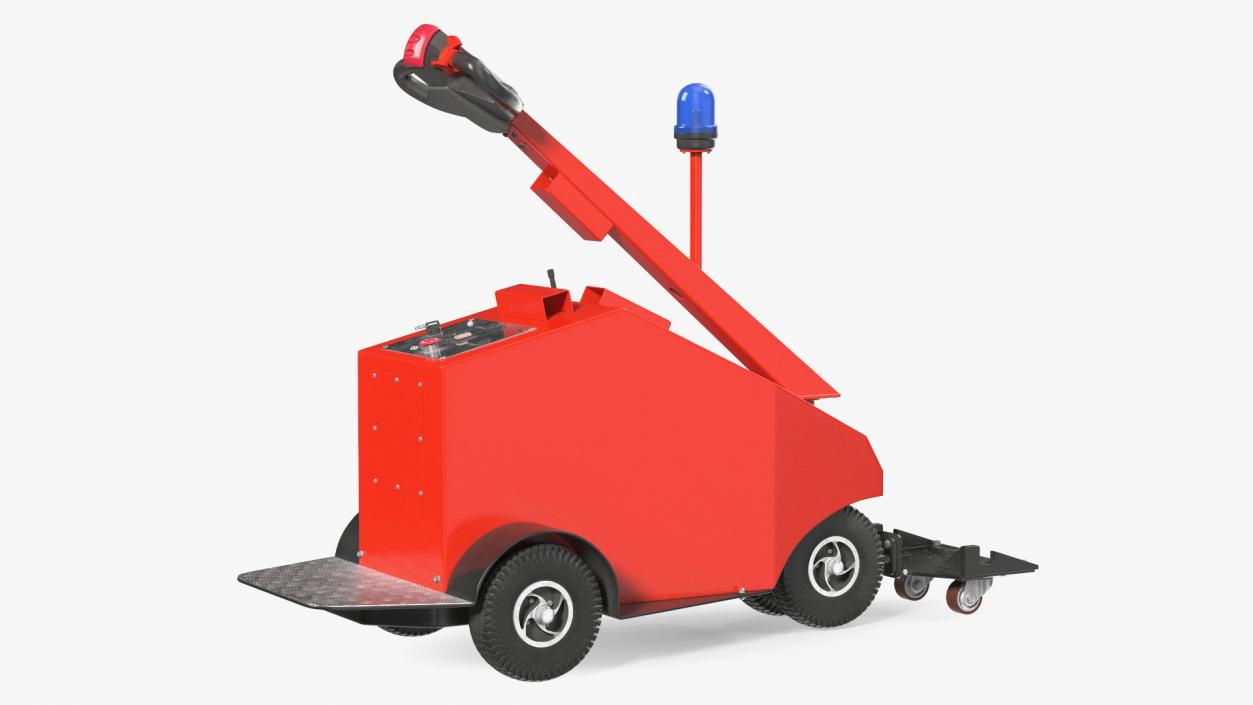 3D Red Electric Trolley Cart Mover